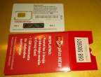 Sim card of Montenegrin phone