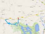 Rijeka Crnojevića - it is worth to drive small and narrow road. source: Google Maps
